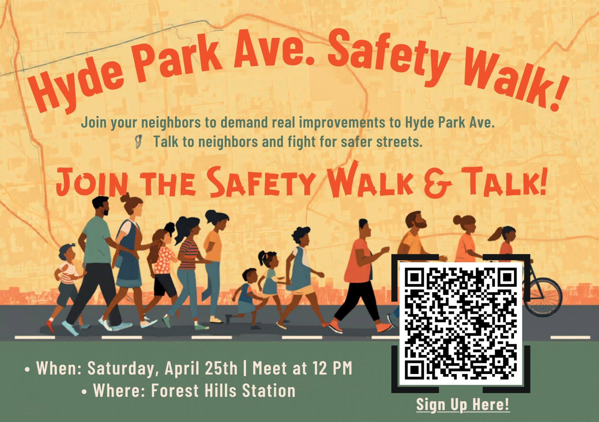 Hyde Park Ave Safety Walk poster